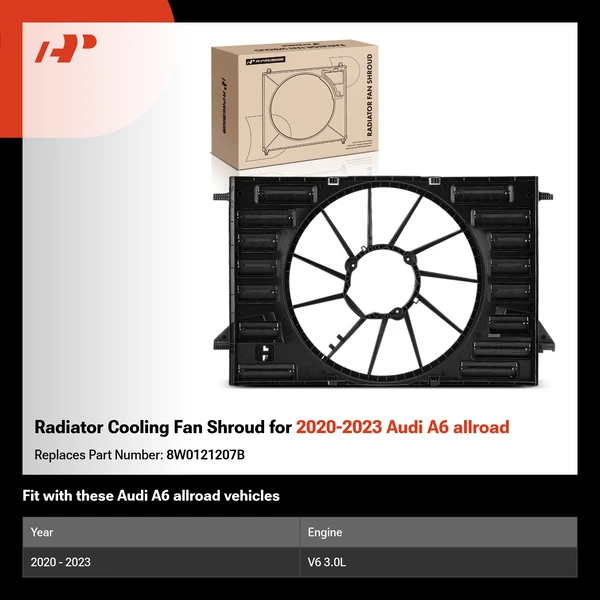 Radiator Cooling Fan Shroud for 2020-2023 Audi A6 allroad
