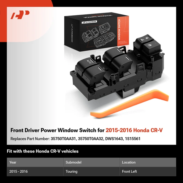 Front Driver Power Window Switch for 2015-2016 Honda CR-V