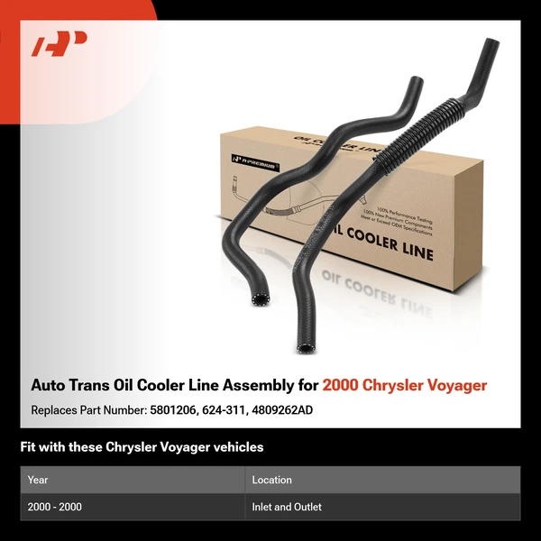 Auto Trans Oil Cooler Line Assembly for 2000 Chrysler Voyager
