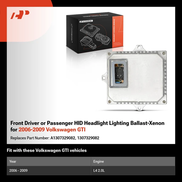 Front Driver or Passenger HID Headlight Lighting Ballast-Xenon for 2006-2009 Volkswagen GTI