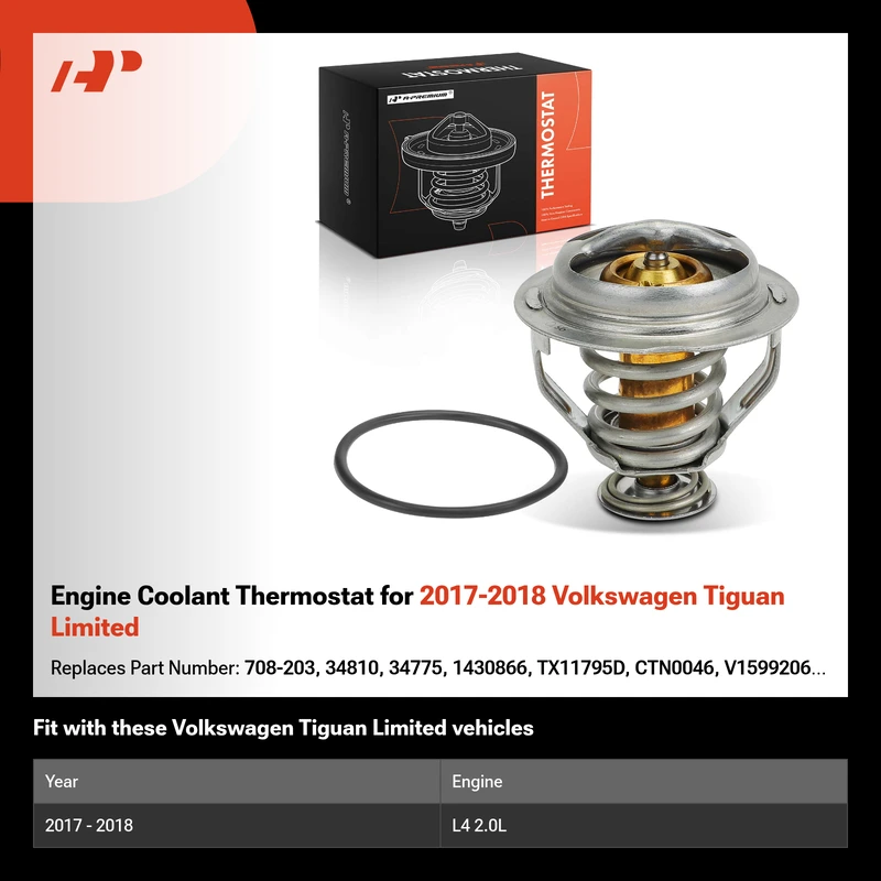 Engine Coolant Thermostat for 2017-2018 Volkswagen Tiguan Limited
