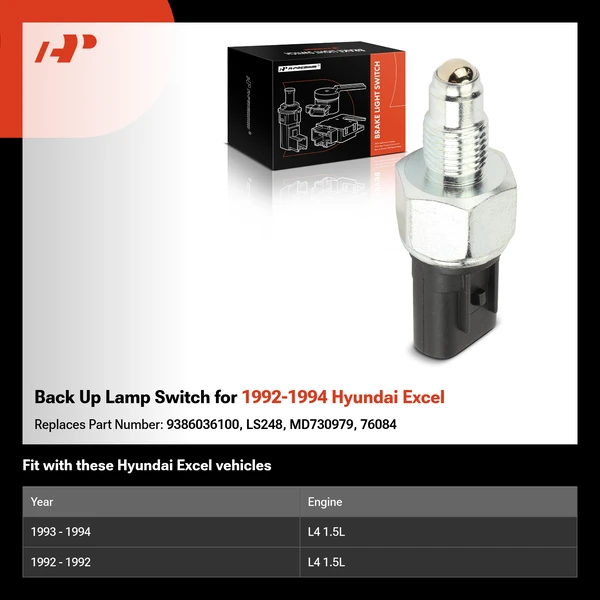Back Up Lamp Switch for 1992-1994 Hyundai Excel
