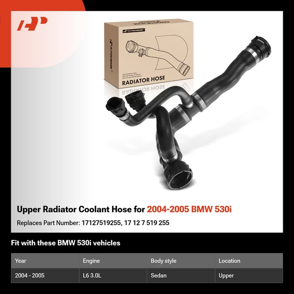 Upper Radiator Coolant Hose for 2004-2005 BMW 530i