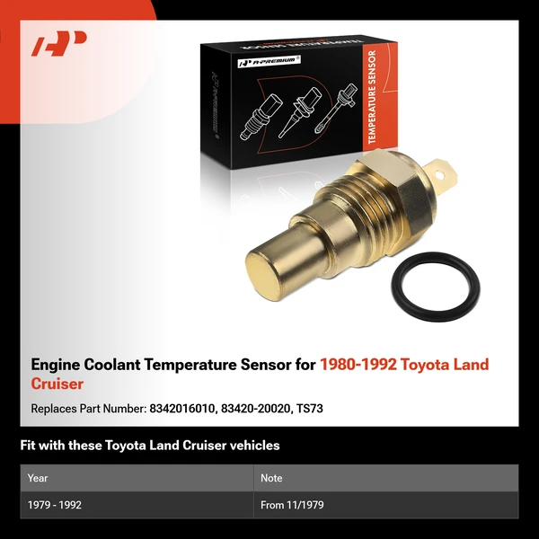 Engine Coolant Temperature Sensor for 1980-1992 Toyota Land Cruiser