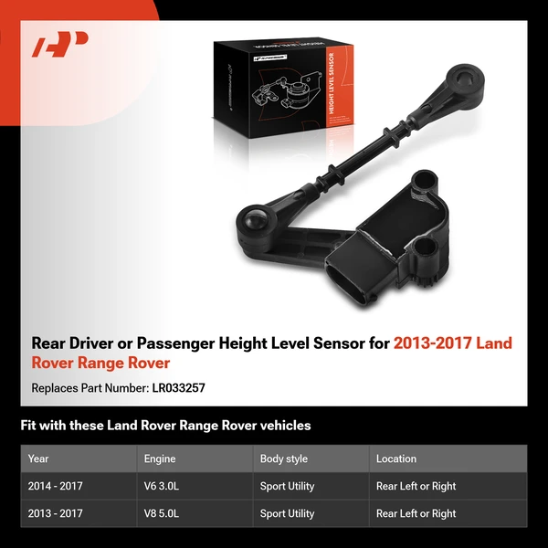 Rear Driver or Passenger Height Level Sensor for 2013-2017 Land Rover Range Rover