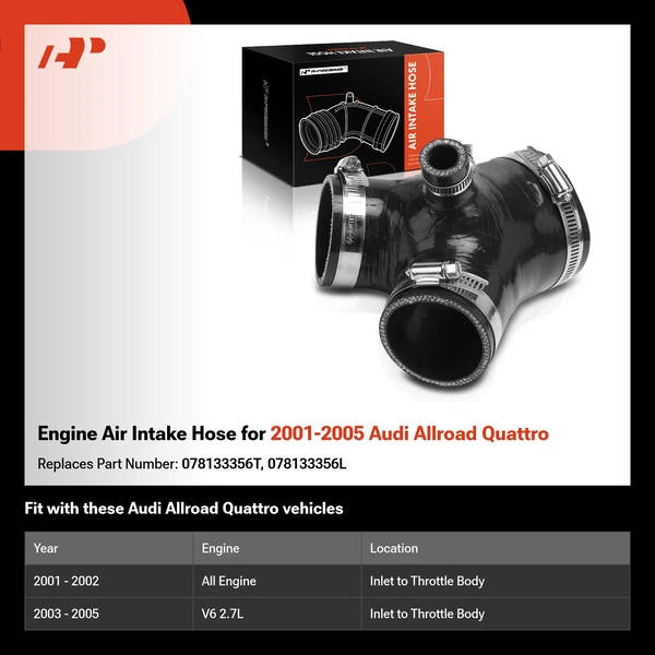 Engine Air Intake Hose for 2001-2005 Audi Allroad Quattro