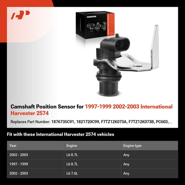 Camshaft Position Sensor for 1997-1999 2002-2003 International Harvester 2574