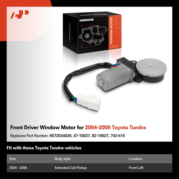 Front Driver Window Motor for 2004-2006 Toyota Tundra