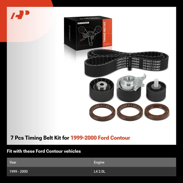7 Pcs Timing Belt Kit for 1999-2000 Ford Contour
