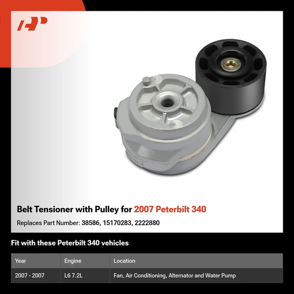 Belt Tensioner with Pulley for 2007 Peterbilt 340