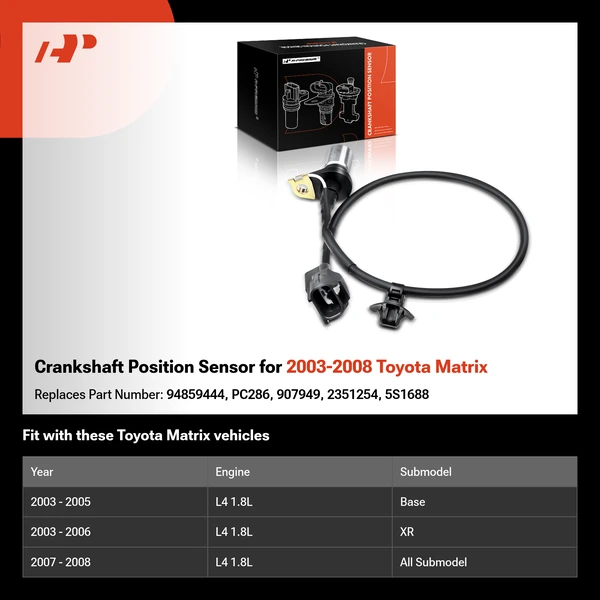 Crankshaft Position Sensor for 2003-2008 Toyota Matrix