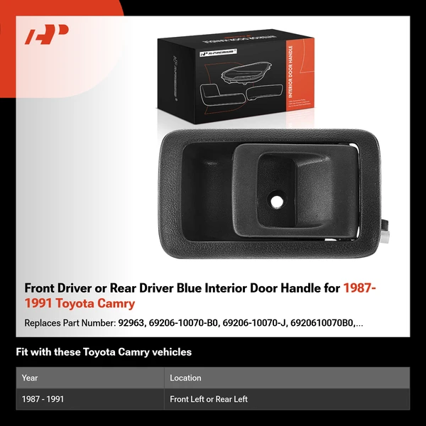 Front Driver or Rear Driver Blue Interior Door Handle for 1987-1991 Toyota Camry