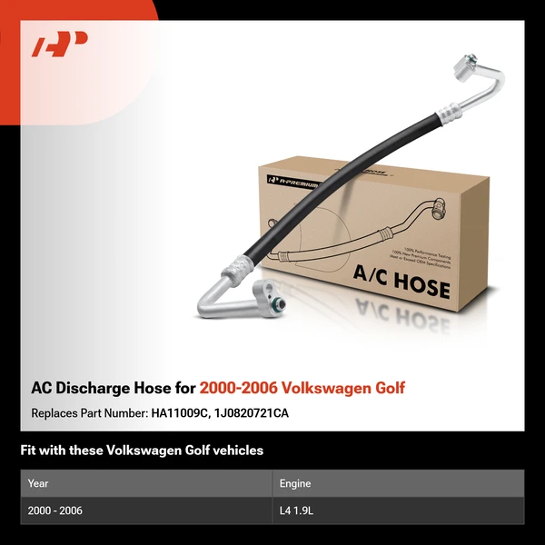 AC Discharge Hose for 2000-2006 Volkswagen Golf
