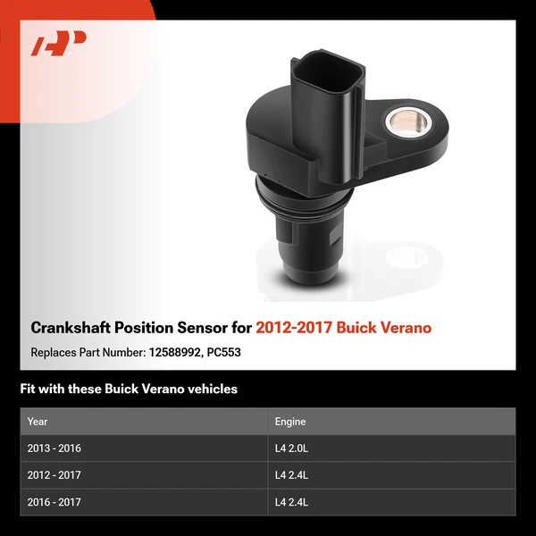 Crankshaft Position Sensor for 2012-2017 Buick Verano