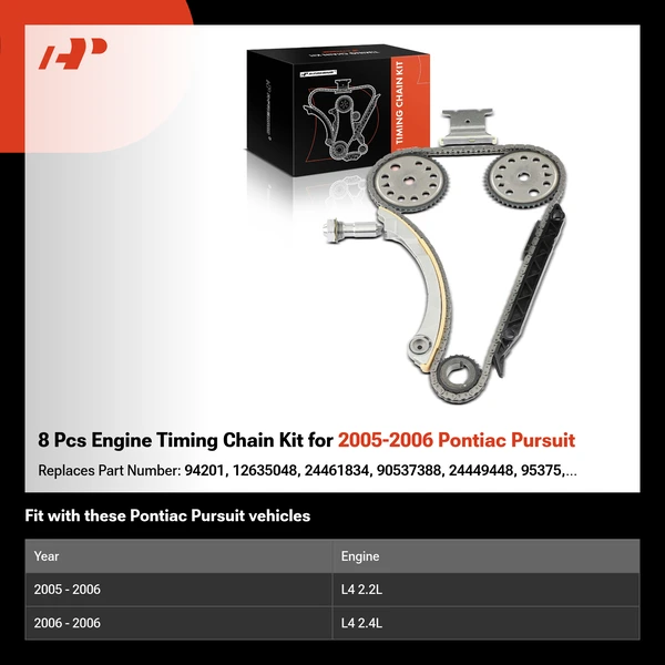 8 Pcs Engine Timing Chain Kit for 2005-2006 Pontiac Pursuit
