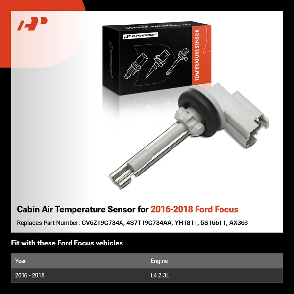 Cabin Air Temperature Sensor for 2016-2018 Ford Focus