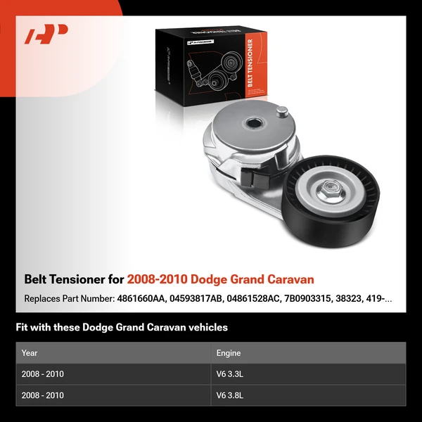 Belt Tensioner for 2008-2010 Dodge Grand Caravan