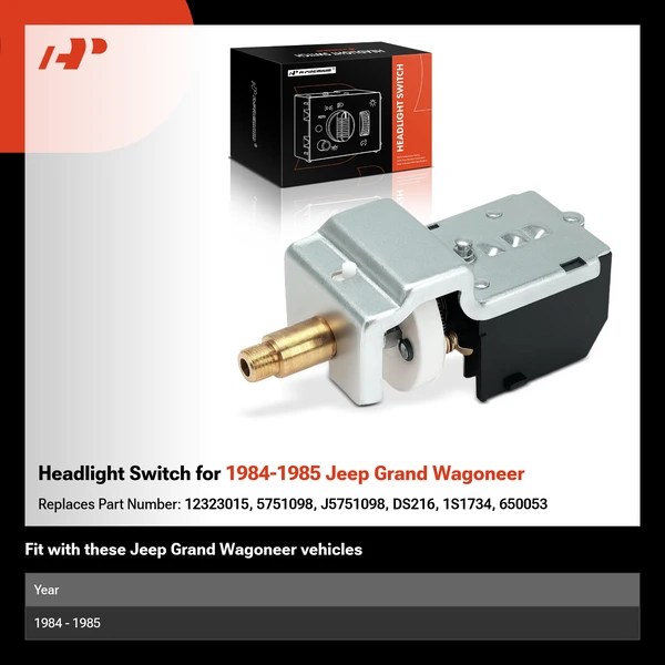 Headlight Switch for 1984-1985 Jeep Grand Wagoneer