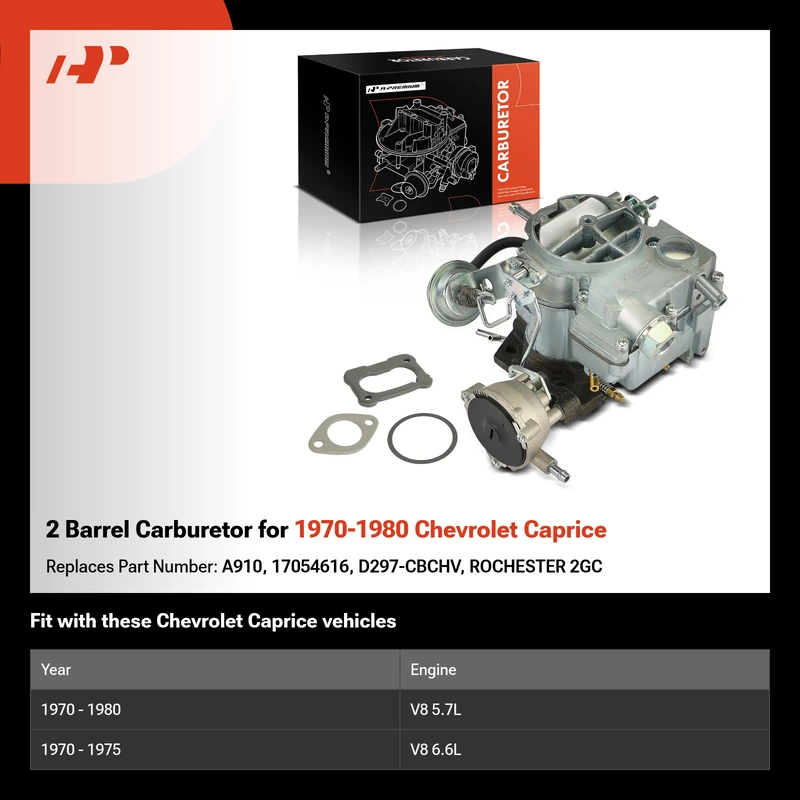 2 Barrel Carburetor for 1970-1980 Chevrolet Caprice