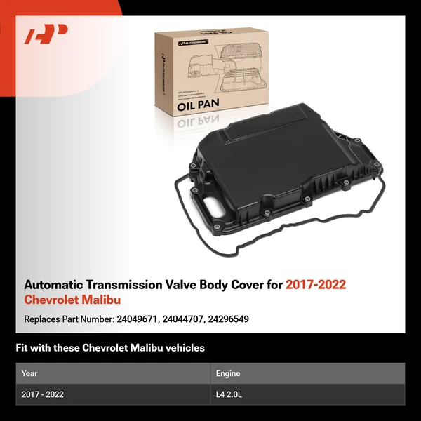 Automatic Transmission Valve Body Cover for 2017-2022 Chevrolet Malibu