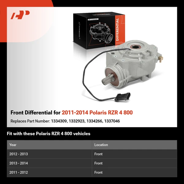 Front Differential for 2011-2014 Polaris RZR 4 800