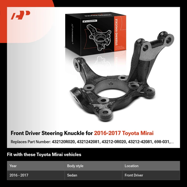 Front Driver Steering Knuckle for 2016-2017 Toyota Mirai