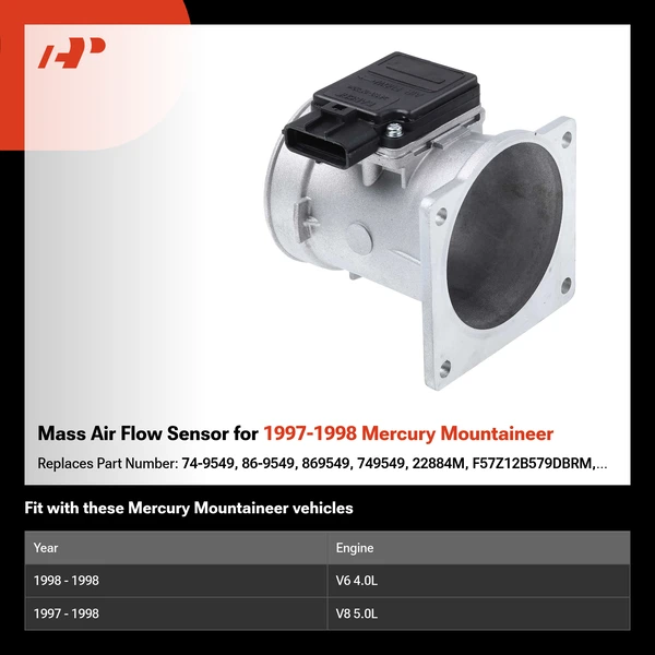 Mass Air Flow Sensor for 1997-1998 Mercury Mountaineer