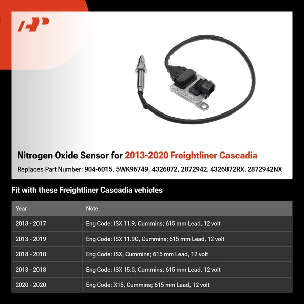 Nitrogen Oxide Sensor for 2013-2020 Freightliner Cascadia