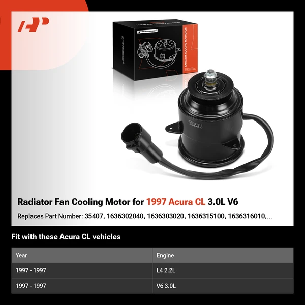 Radiator Fan Cooling Motor for 1997 Acura CL 3.0L V6