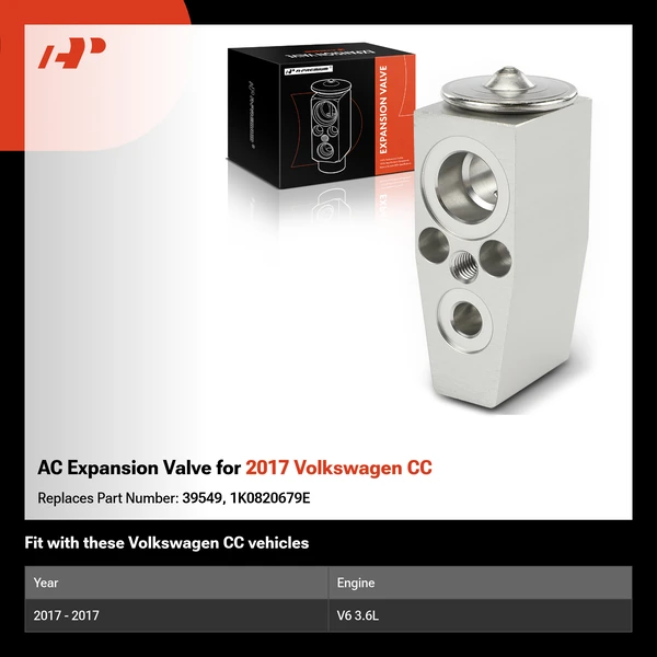 AC Expansion Valve for 2017 Volkswagen CC