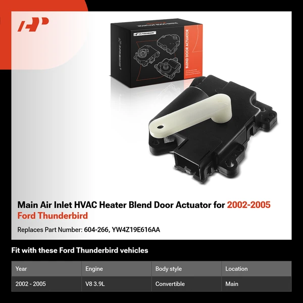 Main Air Inlet HVAC Heater Blend Door Actuator for 2002-2005 Ford Thunderbird