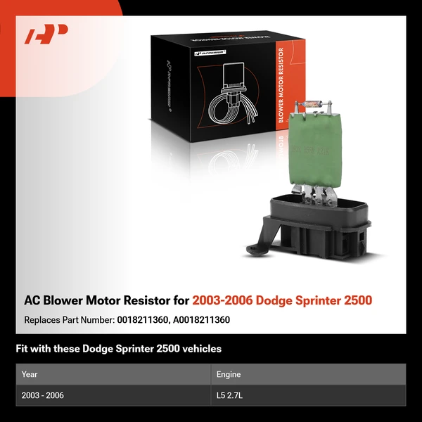 AC Blower Motor Resistor for 2003-2006 Dodge Sprinter 2500