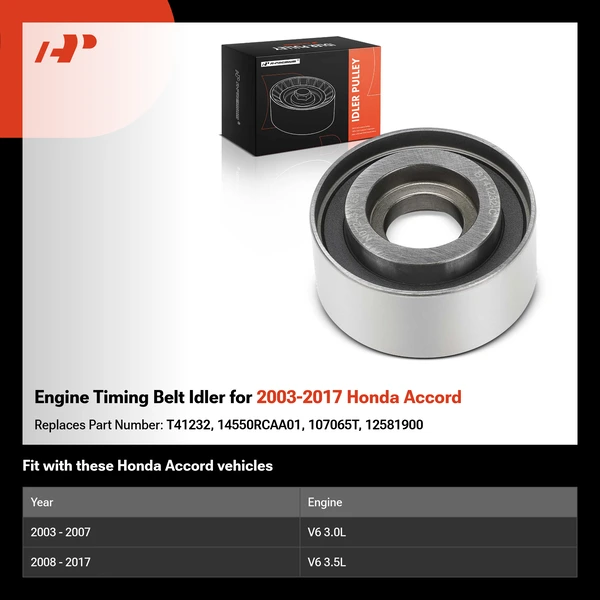 Engine Timing Belt Idler for 2003-2017 Honda Accord