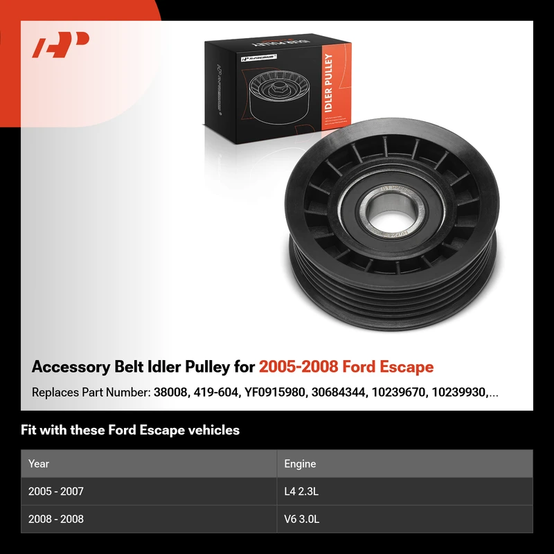 Accessory Belt Idler Pulley for 2005-2008 Ford Escape
