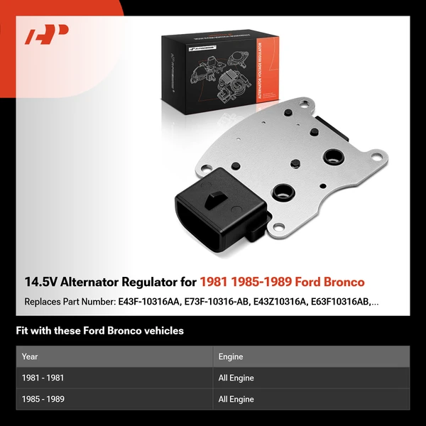 14.5V Alternator Regulator for 1981 1985-1989 Ford Bronco