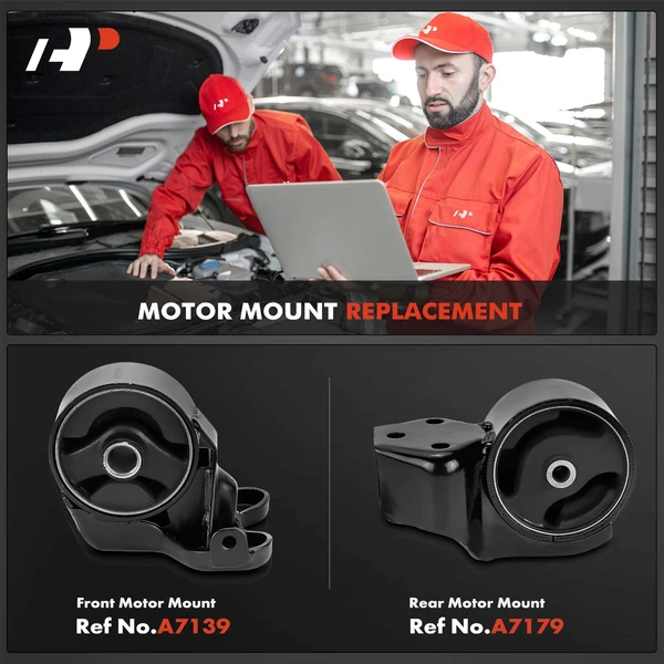 2-Pc Motor Mount Front & Rear A-Premium APEM725