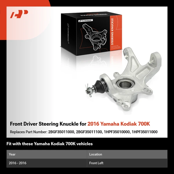 Front Driver Steering Knuckle for 2016 Yamaha Kodiak 700K