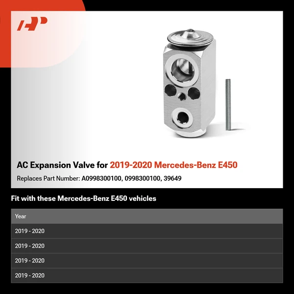 AC Expansion Valve for 2019-2020 Mercedes-Benz E450