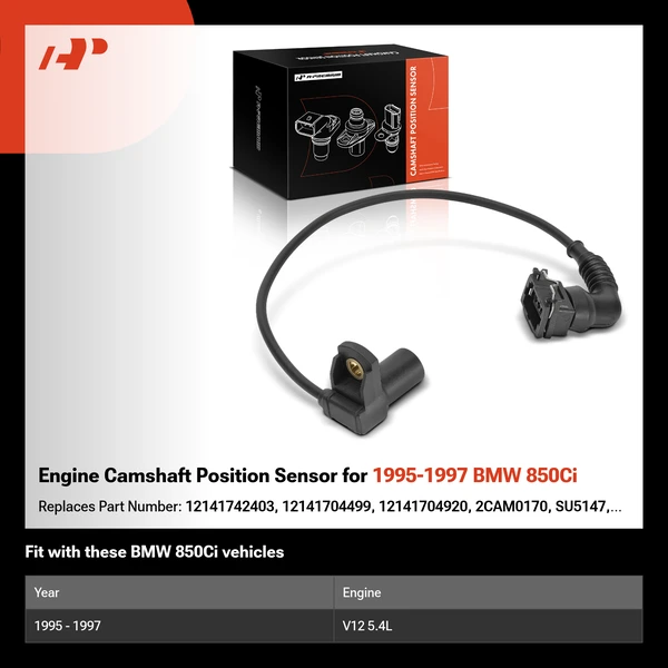 Engine Camshaft Position Sensor for 1995-1997 BMW 850Ci