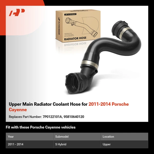 Upper Main Radiator Coolant Hose for 2011-2014 Porsche Cayenne
