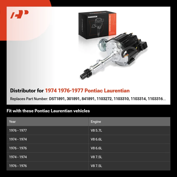 Distributor for 1974 1976-1977 Pontiac Laurentian