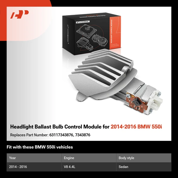 Headlight Ballast Bulb Control Module for 2014-2016 BMW 550i
