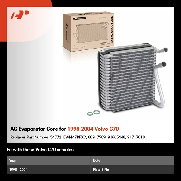 AC Evaporator Core for 1998-2004 Volvo C70
