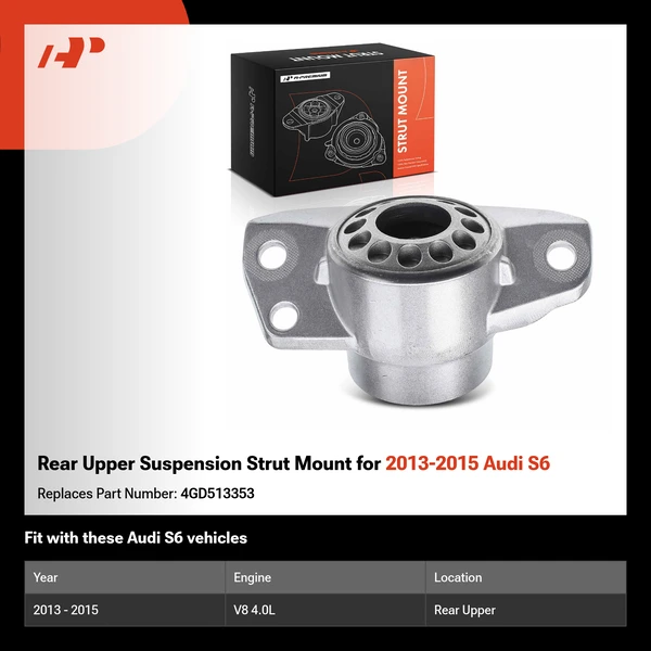 Rear Upper Suspension Strut Mount for 2013-2015 Audi S6