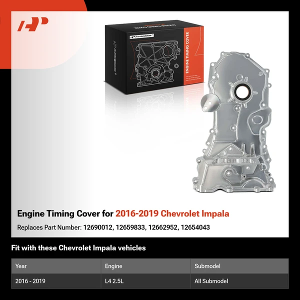 Engine Timing Cover for 2016-2019 Chevrolet Impala