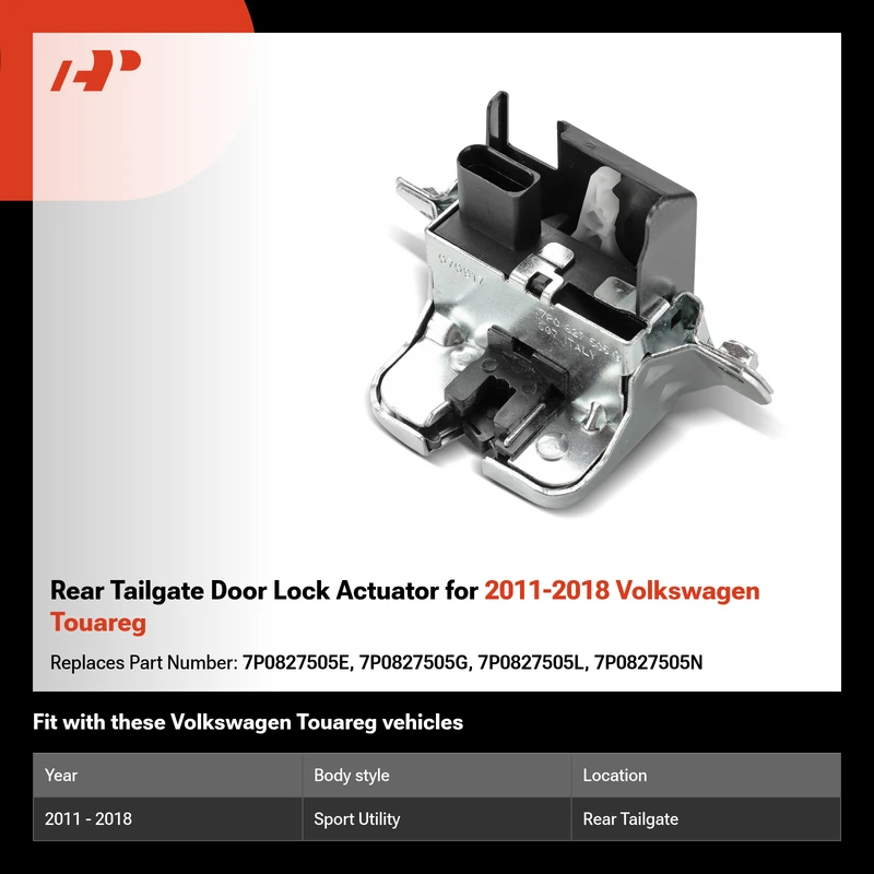 Rear Tailgate Door Lock Actuator for 2011-2018 Volkswagen Touareg