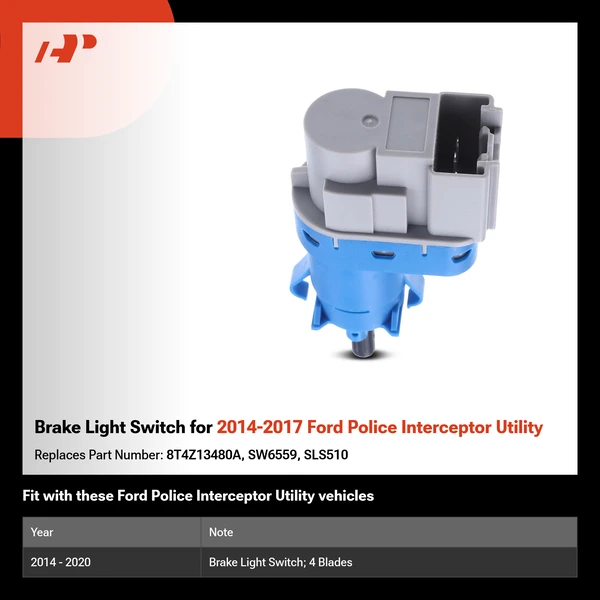 Brake Light Switch for 2014-2017 Ford Police Interceptor Utility