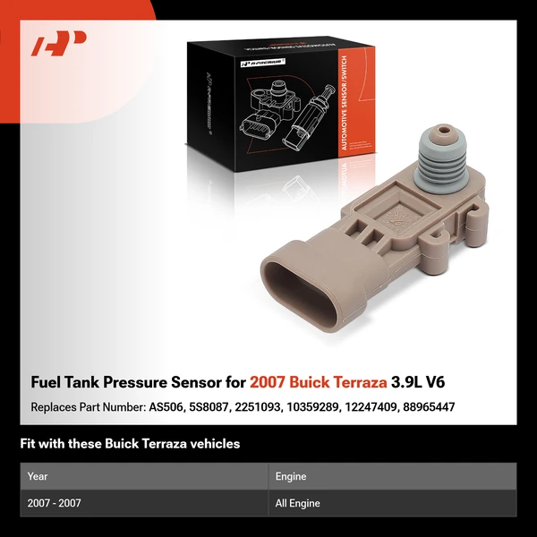 Fuel Tank Pressure Sensor for 2007 Buick Terraza 3.9L V6