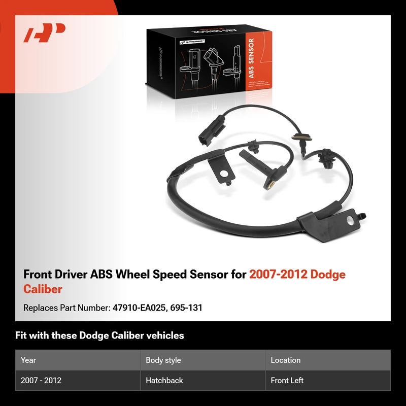 Front Driver ABS Wheel Speed Sensor for 2007-2012 Dodge Caliber