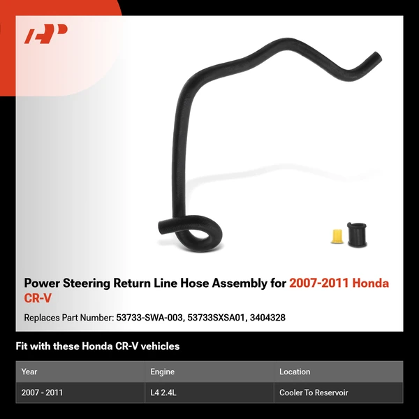Power Steering Return Line Hose Assembly for 2007-2011 Honda CR-V